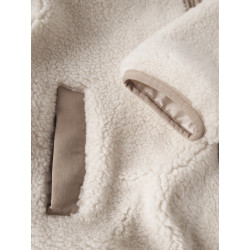 NAME IT KIDS Mattia Sherpa Jakke - Moonbeam / Savannah Tan