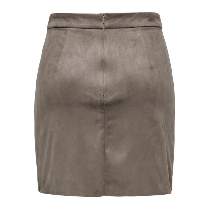 JDY Loretta Imiteret Ruskind Mini Nederdel - Morel