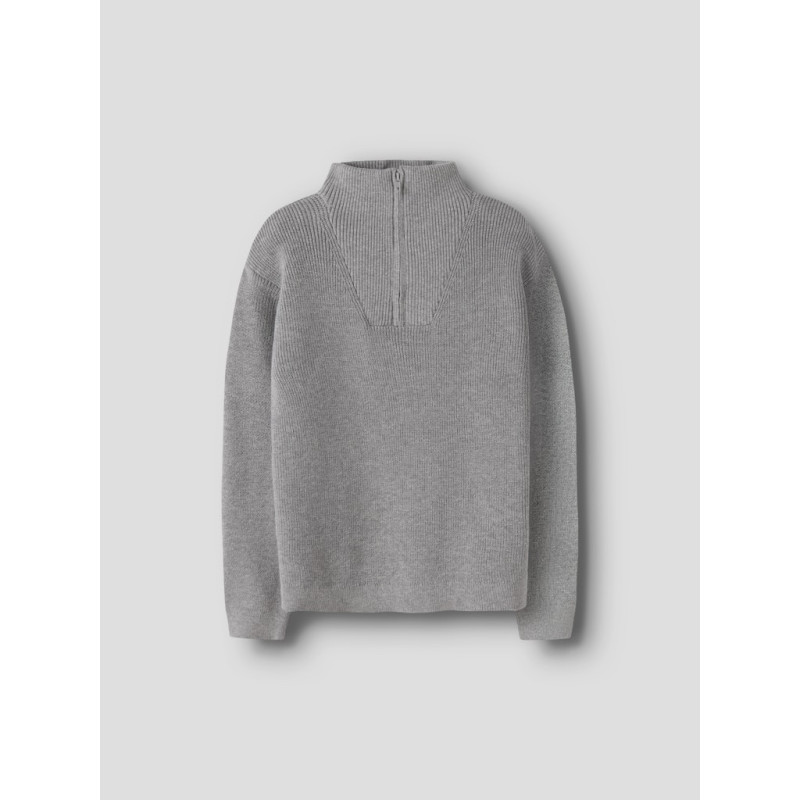 NAME IT KIDS Nesolle L/S Strik Trøje - Grey Melange