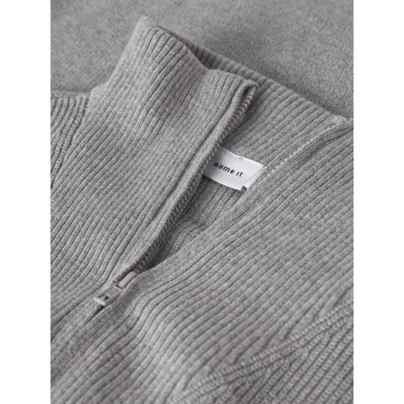 NAME IT KIDS Nesolle L/S Strik Trøje - Grey Melange