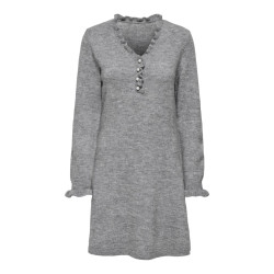 JDY Letty L/S Kjole - Light Grey Melange