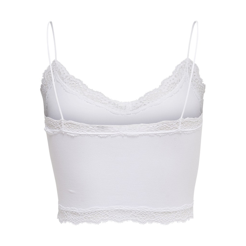 ONLY Vicky Blonde Crop Top - Bright White
