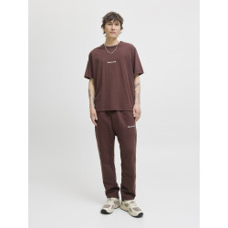 JACK & JONES Norrebro Broderet T-shirt - Deep Mahogany