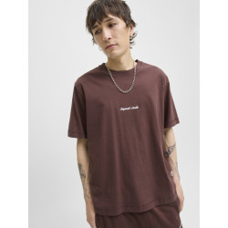 JACK & JONES Norrebro Broderet T-shirt - Deep Mahogany