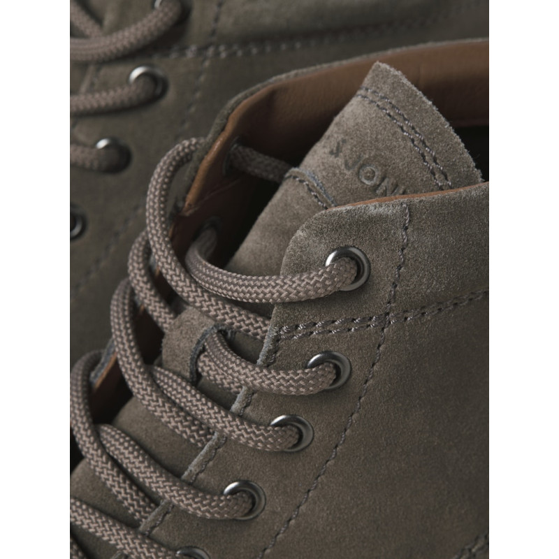 JACK & JONES Toronto Leather Boots - Grey