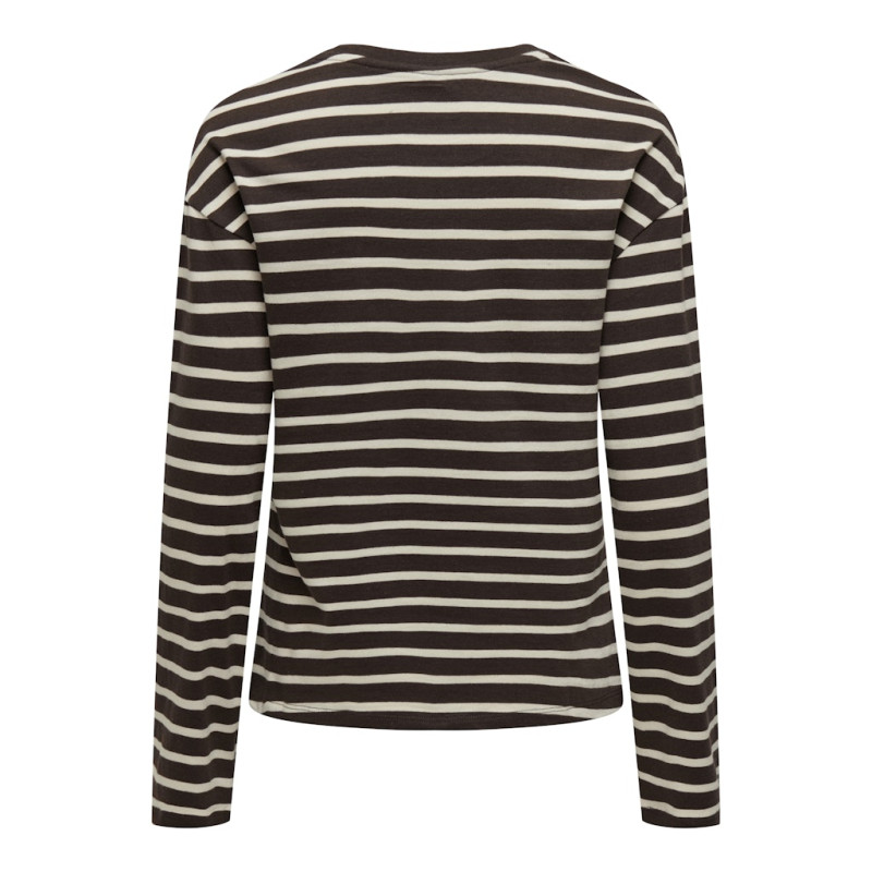 ONLY New Soph L/S Bluse - Black Coffee / Birch