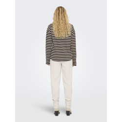 ONLY New Soph L/S Bluse - Black Coffee / Birch