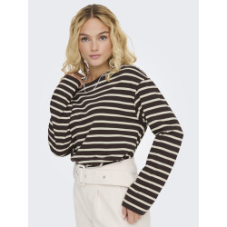 ONLY New Soph L/S Bluse - Black Coffee / Birch