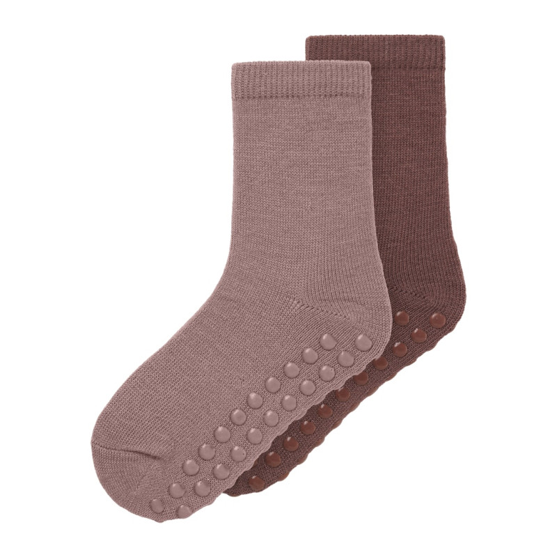 NAME IT MINI Wak 2-pak Skridsikre Sokker - Antler
