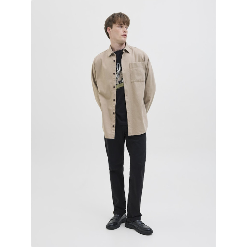 JJ REBEL Edge L/S Overshirt - Roasted Cashew