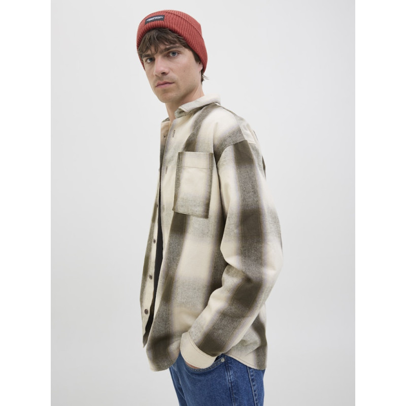 JJ REBEL Edge L/S Overshirt - Cloud Dancer