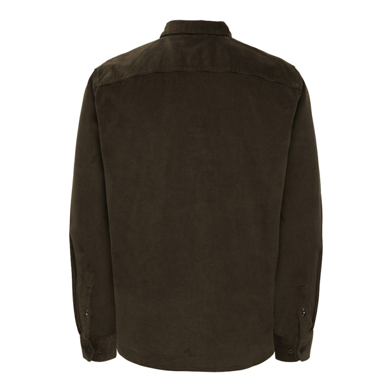 ONLY & SONS Michael L/S Fløjl Skjorte - Demitasse