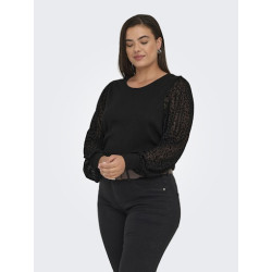 ONLY CARMAKOMA Velena L/S Bluse - Sort