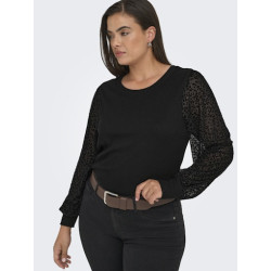 ONLY CARMAKOMA Velena L/S Bluse - Sort