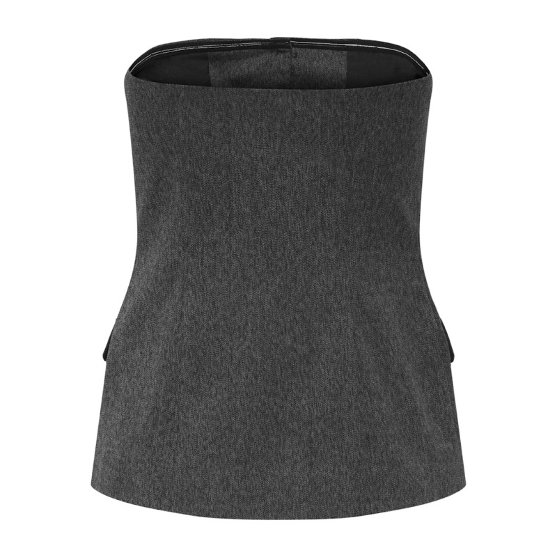 ONLY Marnie S/L Vest - Dark Grey Melange