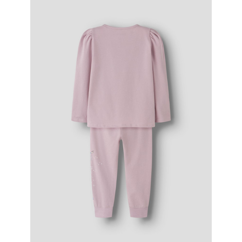 NAME IT MINI Aplisa Frozen L/S Natsæt - Keepsake Lilac