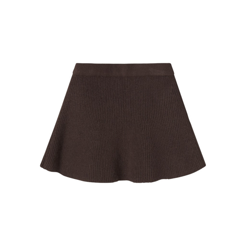 NAME IT MINI Nilla Strik Nederdel - Seal Brown