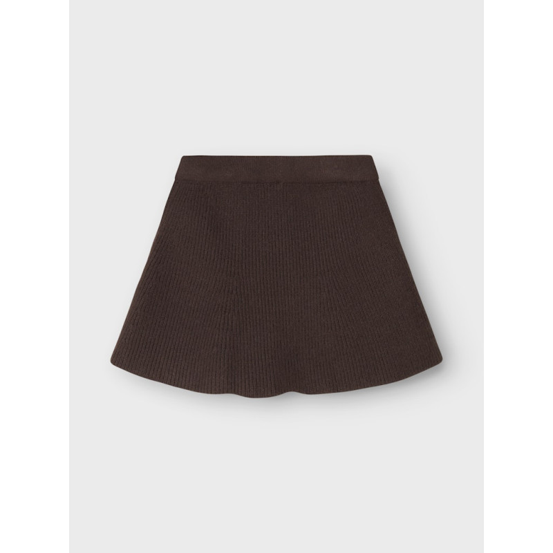 NAME IT MINI Nilla Strik Nederdel - Seal Brown