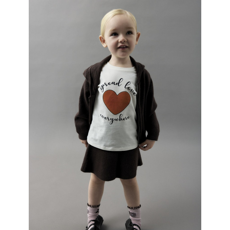 NAME IT MINI Nilla Strik Nederdel - Seal Brown