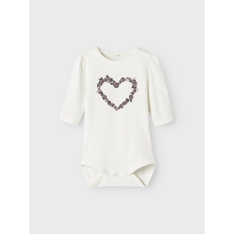 NAME IT BABY Oasa L/S Bodystocking - Cloud Dancer