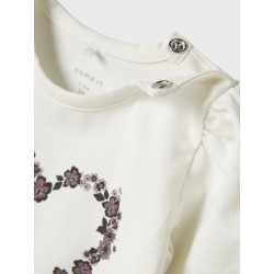 NAME IT BABY Oasa L/S Bodystocking - Cloud Dancer