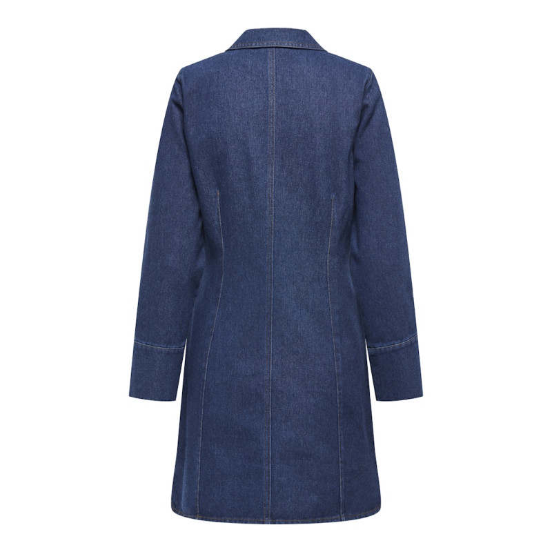 JDY Sally L/S Denim Kjole - Dark Blue Denim