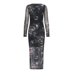 ONLY Kaya L/S Mesh Kjole - Twilight Mauve