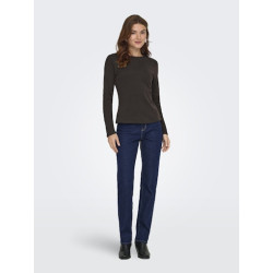 JDY Eva L/S Top - Black Coffee