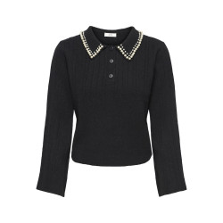 JDY April L/S Strik Pullover - Sort