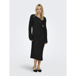 ONLY Pery L/S Midaxi Kjole - Sort