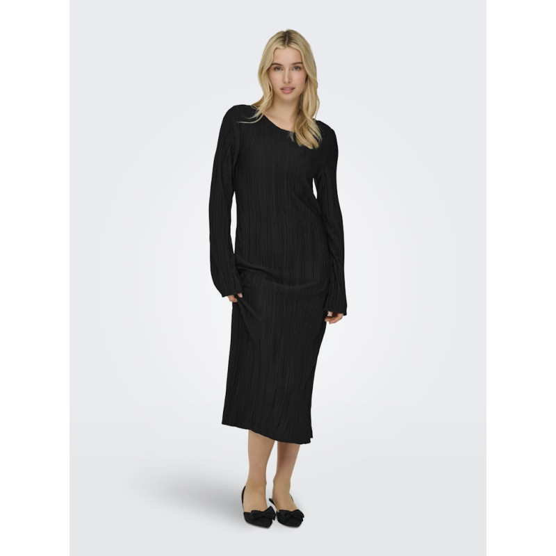 ONLY Pery L/S Midaxi Kjole - Sort