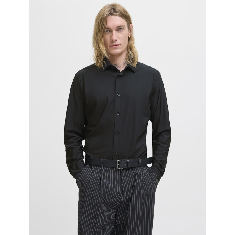 JACK & JONES Blaactive Stretch L/S Skjorte - Sort