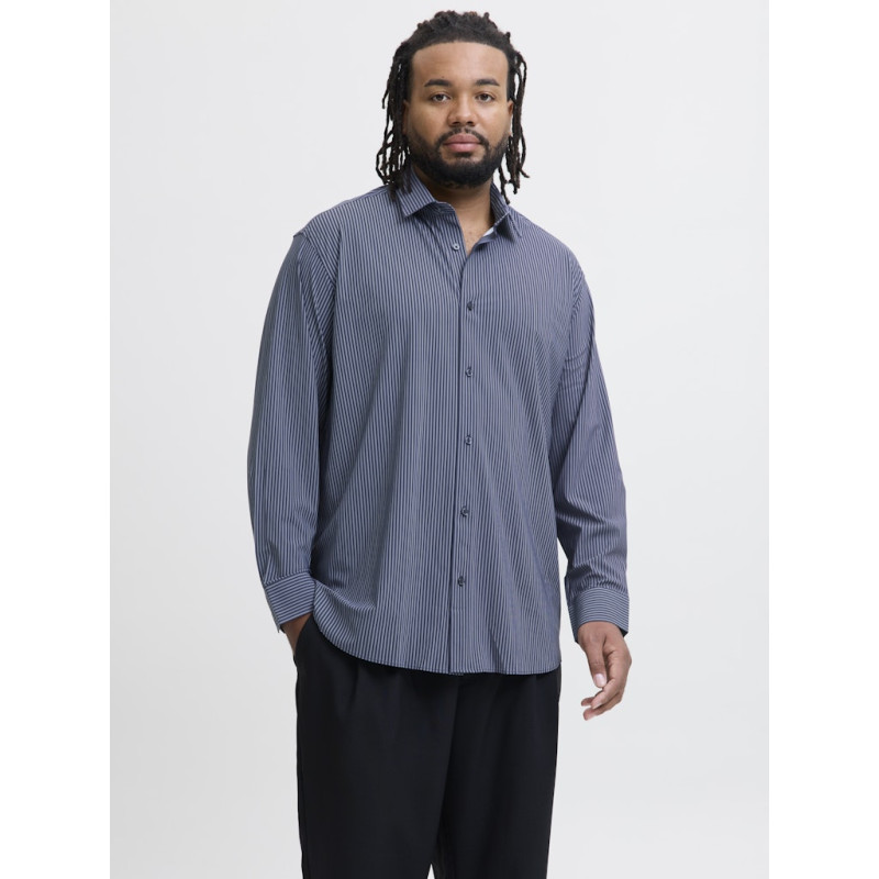 JACK & JONES PLUS Blaactive Stretch L/S Skjorte - Night Sky