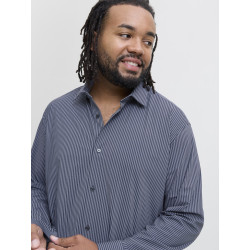JACK & JONES PLUS Blaactive Stretch L/S Skjorte - Night Sky