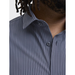 JACK & JONES PLUS Blaactive Stretch L/S Skjorte - Night Sky