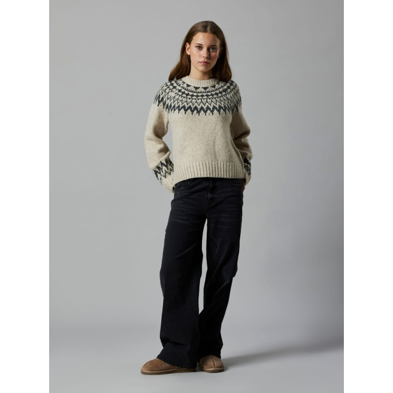 LMTD Neelina Strik Sweater - Oatmeal