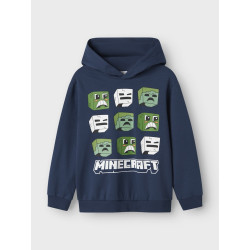 NAME IT KIDS Saag Minecraft Sweatshirt - Insignia Blue