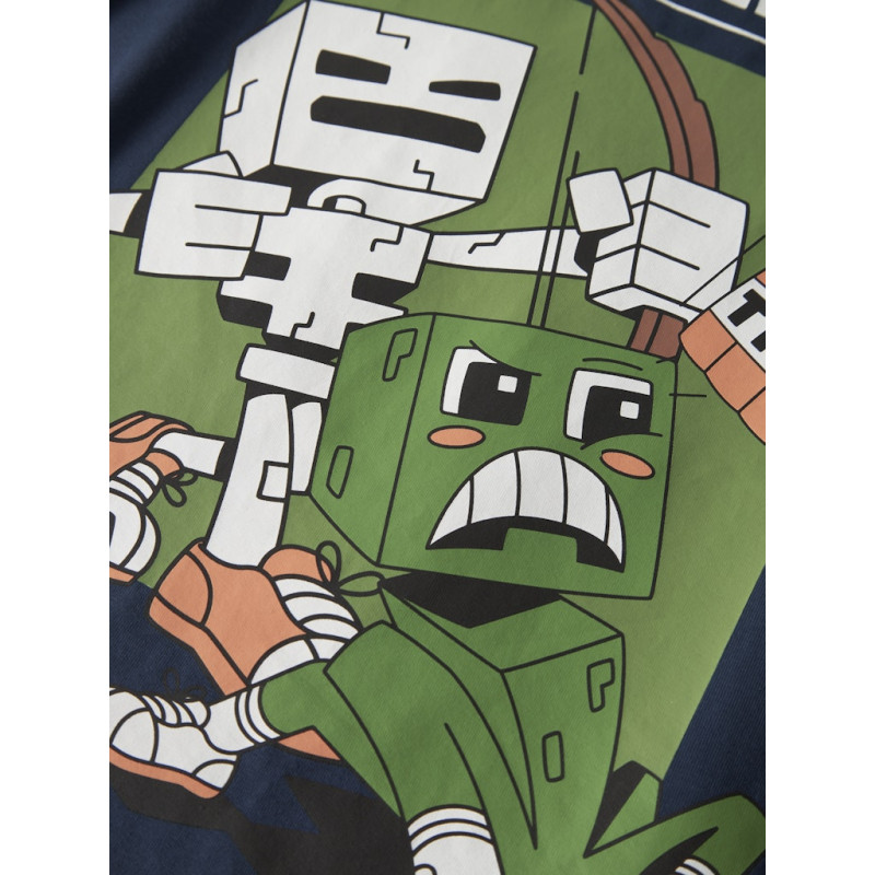 NAME IT KIDS Saba Minecraft T-shirt - Insignia Blue