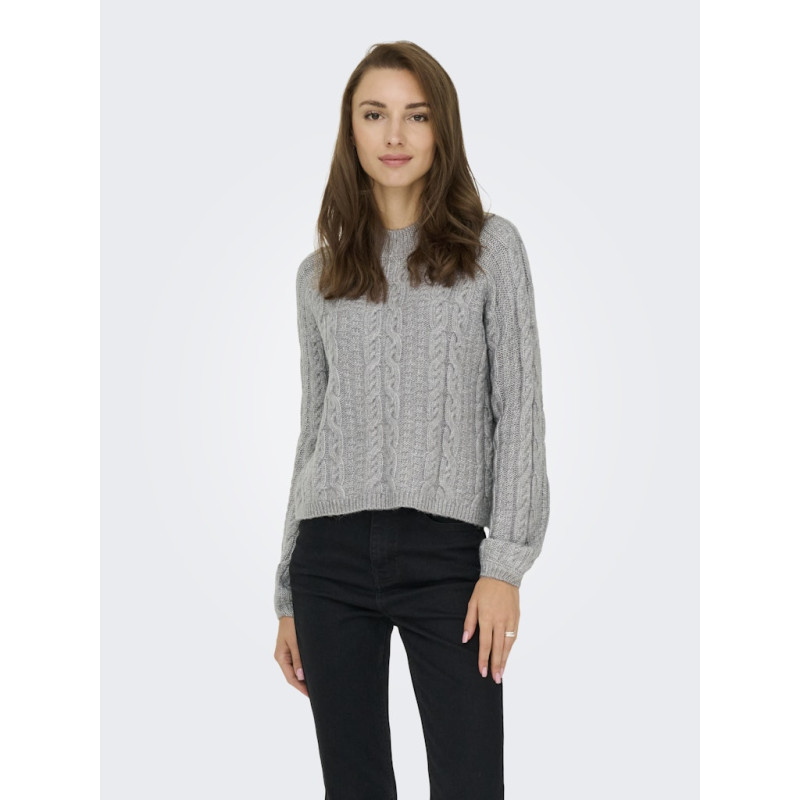 JDY Silja L/S Kabelstrik Sweater - December Sky