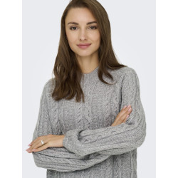 JDY Silja L/S Kabelstrik Sweater - December Sky