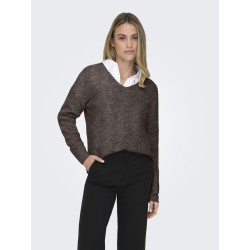 ONLY Camilla Strik Pullover - Chocolate Martini