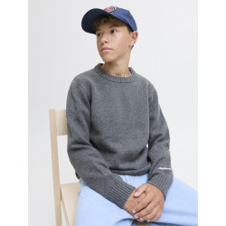 JACK & JONES JUNIOR Norrebro Strik Sweater - Dark Grey Melange