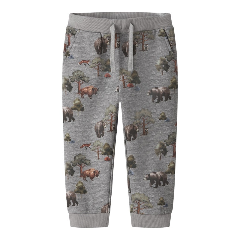 NAME IT Mini Olin Sweatpants - Grey Melange