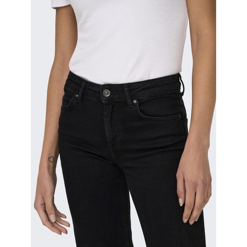 ONLY Blush Mid Straight Denim Jeans - Black Denim