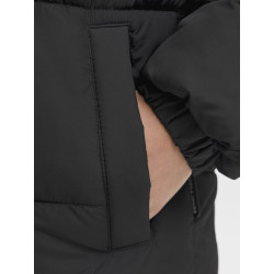 JACK & JONES Maze Logo Puffer Hoodie - Sort