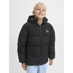 JACK & JONES Maze Logo Puffer Hoodie - Sort