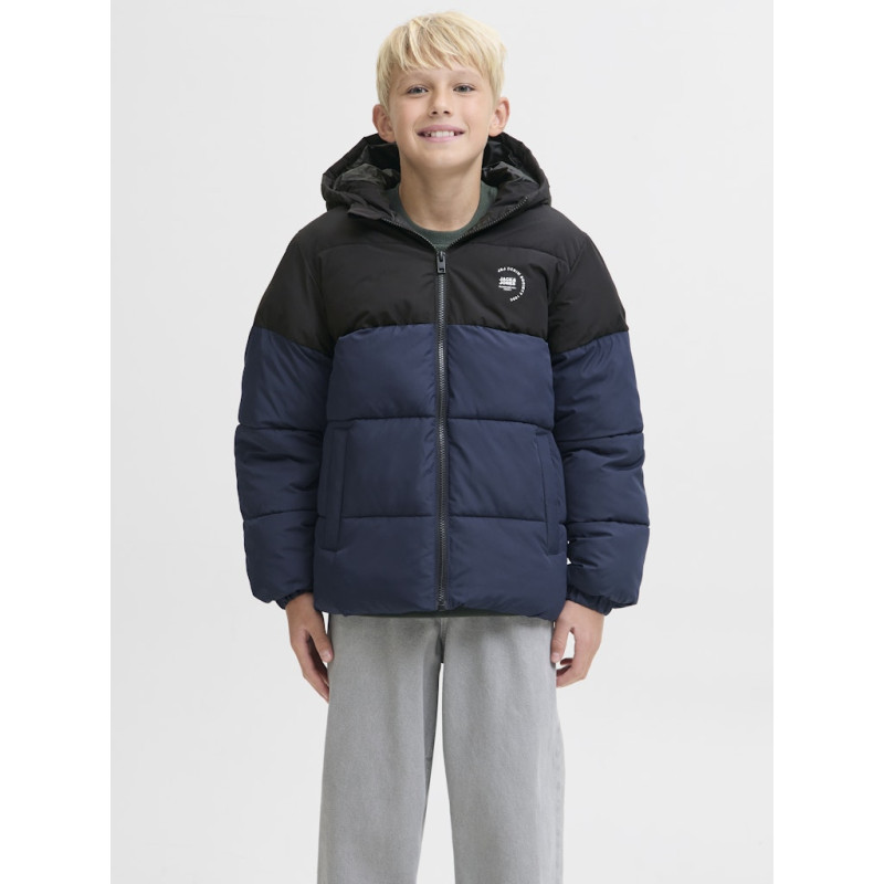 JACK & JONES JUNIOR Maze Logo Puffer Jakke - Sky Captain