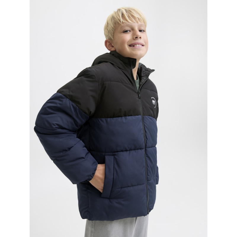 JACK & JONES JUNIOR Maze Logo Puffer Jakke - Sky Captain