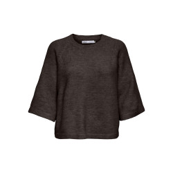 ONLY Simoni 3/4 strik pullover - Coffee Bean