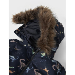 NAME IT Mini Snow 10 Funktions "Dinosaur" Flyverdragt - Dark Sapphire